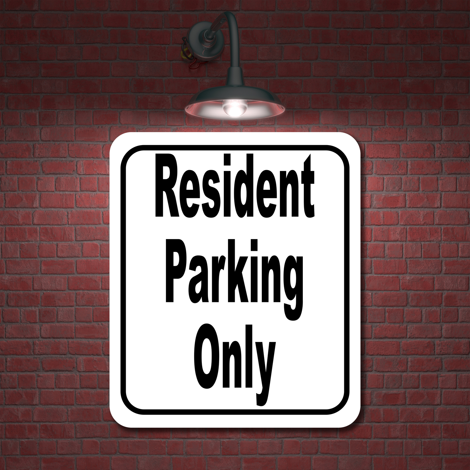 Resident parking only classic Aluminum Composite Sign