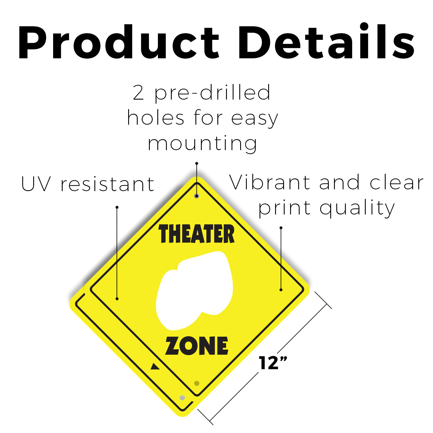 Theater Plastic Street Sign Crossing Xing Gift Novelty Funny
