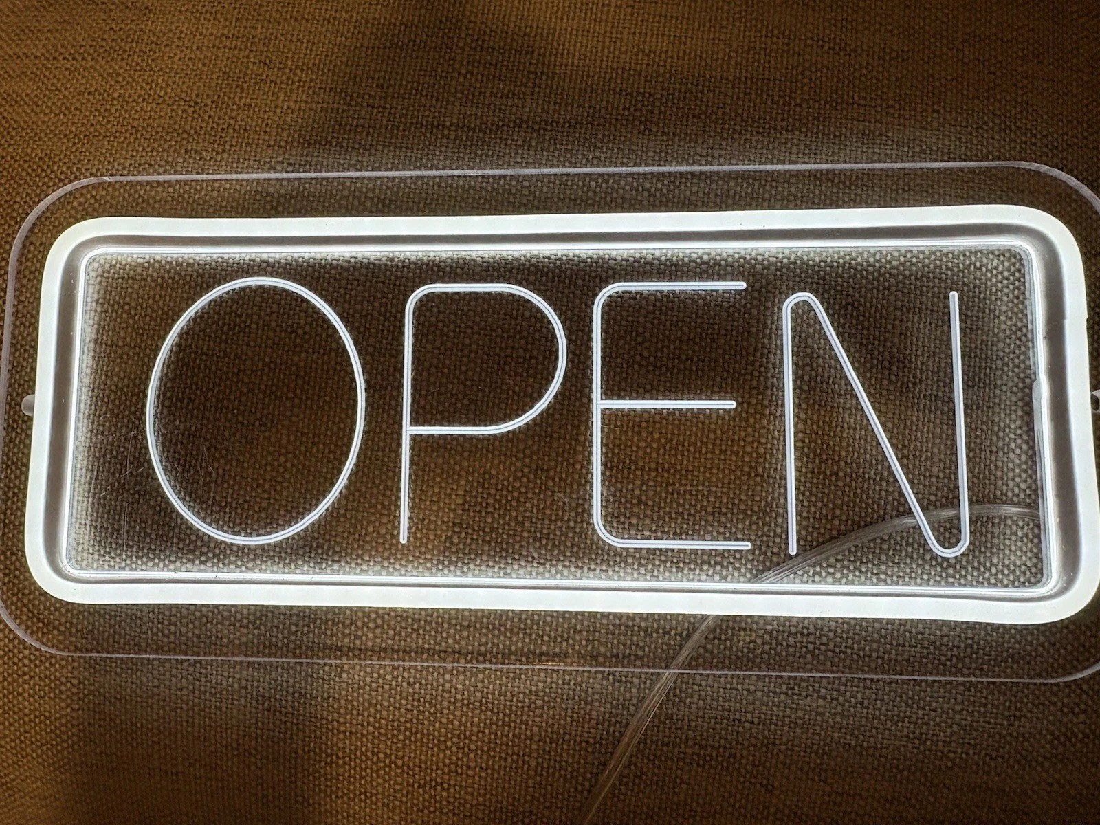 New Open Signs for Business LED Neon Lights 12X4 Inch adjustable brightness USB