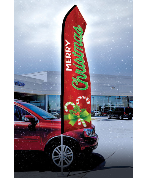 Holiday Christmas Replacement Swooper Feather Flag 12FT Seasonal Sale Sign