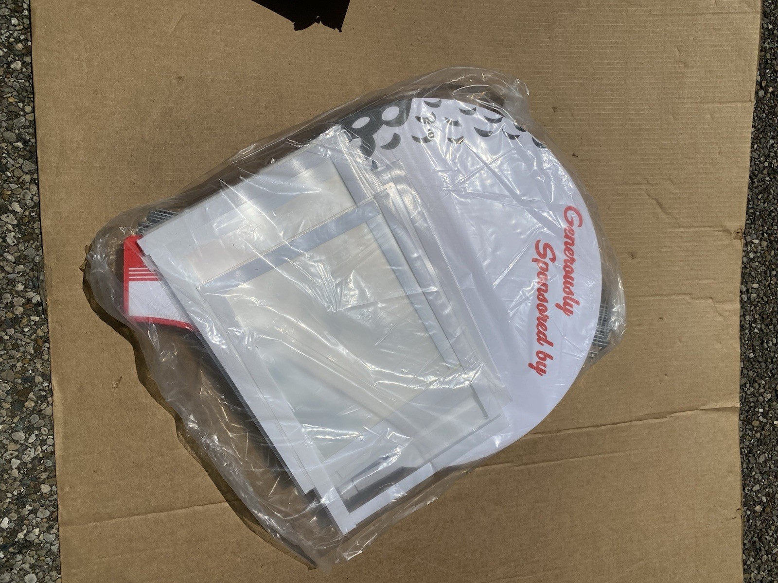 10 pack – Golf Ball Sponsor Sign Includes Stakes and Clear Plastic Sleeve