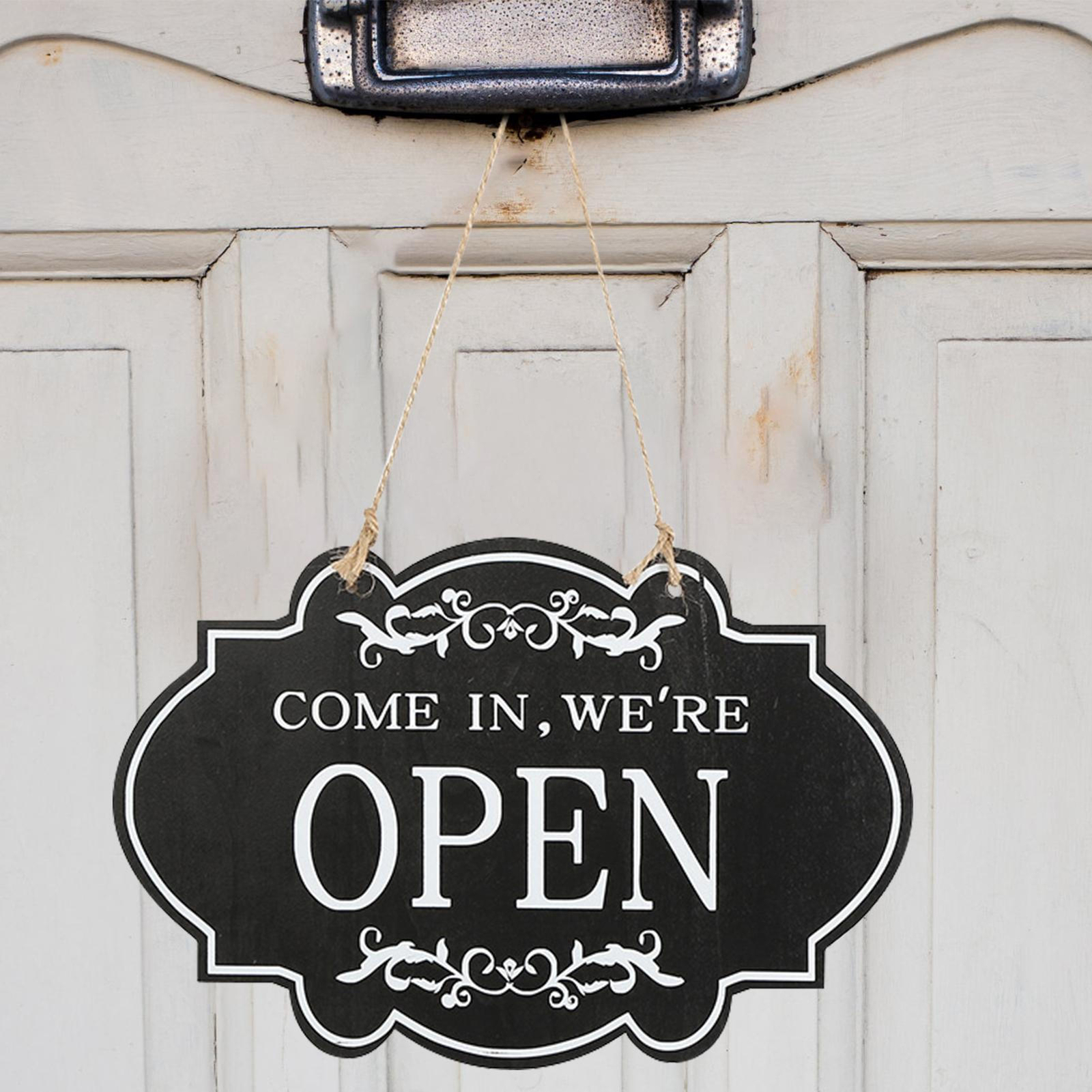 Open sign Open Closed Sign for Business Wooden Double-sided Closed Open
