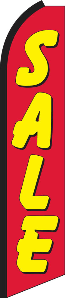 Sale Red Yellow Swooper Flag Feather Super Bow Banner