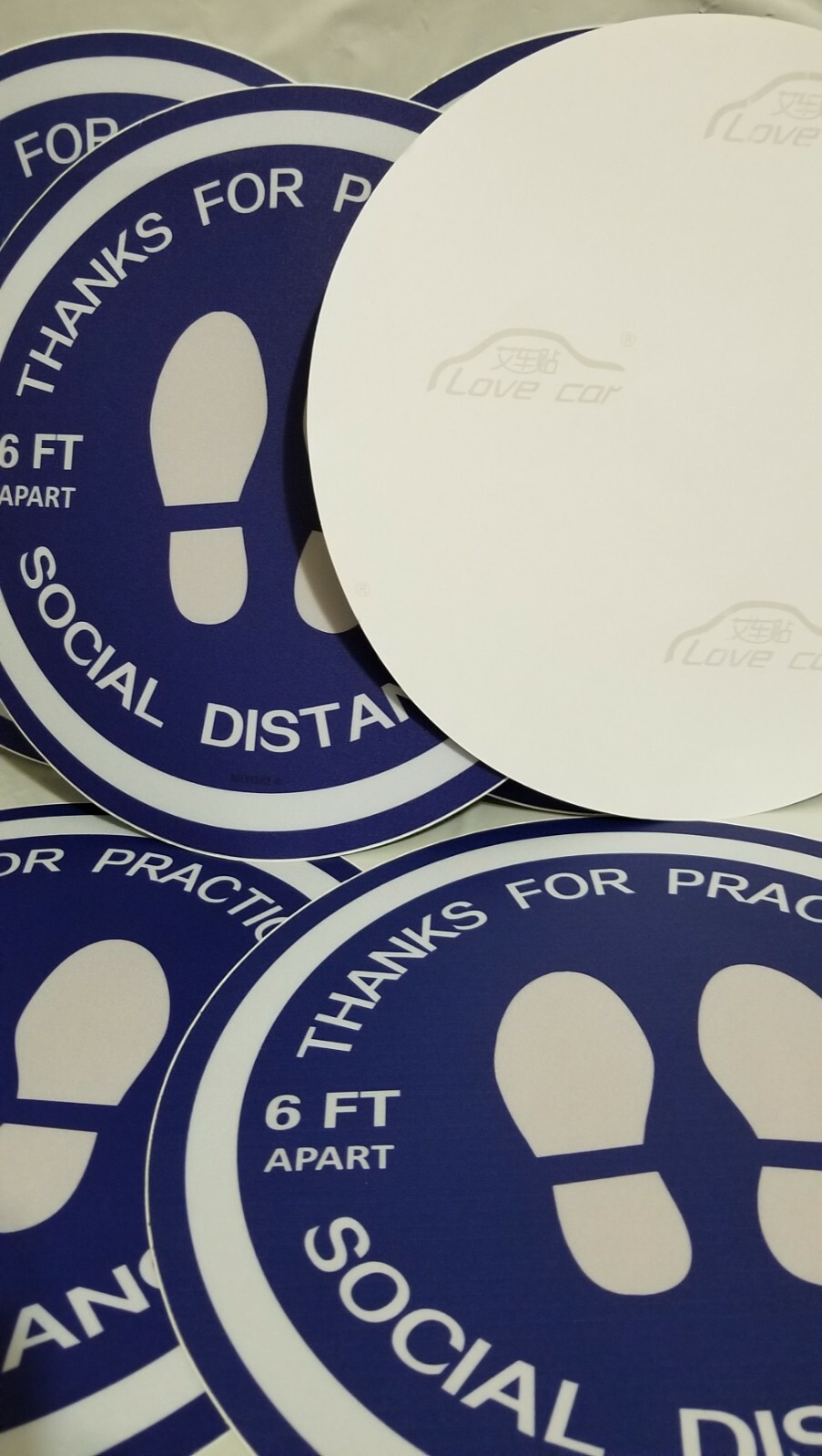6 Pk Thanks For Practicing Social Distancing Office Lobby Wall Notice Sign 12&Prime;
