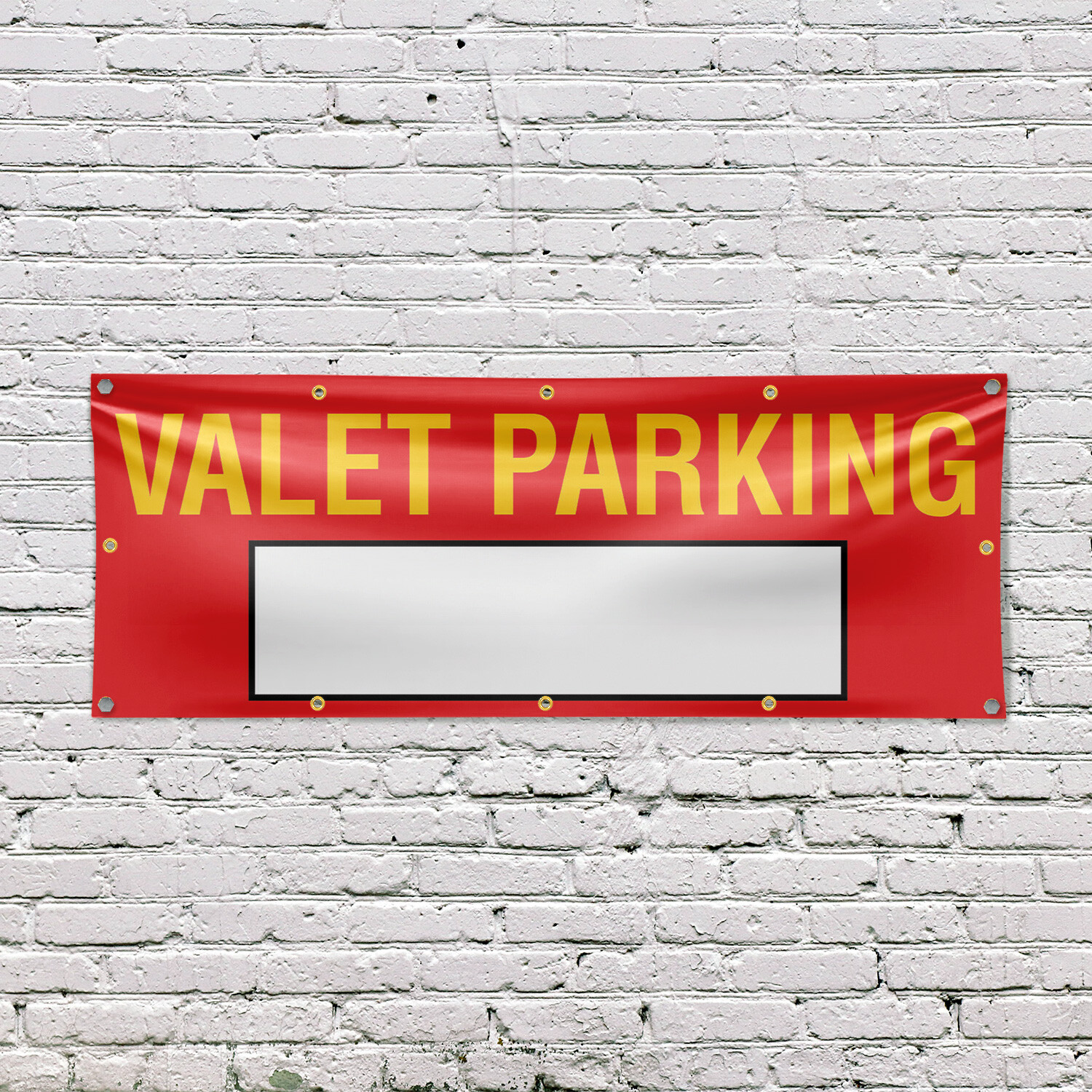 Valet Parking Variable Vinyl Banner Sign with Metal Grommets Heavy-Duty