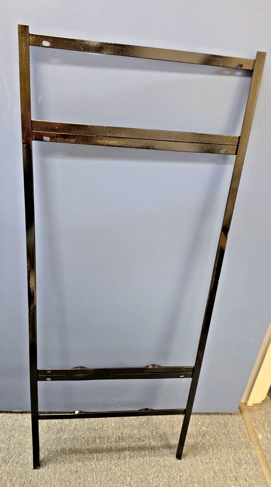 Real Estate Yard Sign Metal Frame, 24 x 18 with Slide-In 6×18 Riders, Black