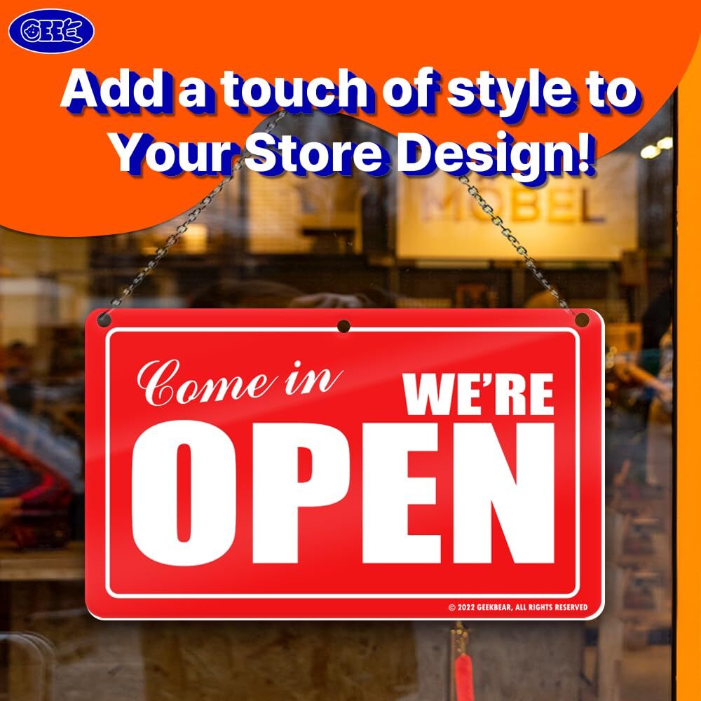 Open Closed Sign – All in One Kit, Double Sided, Acrylic – 7.9 x 7.9 in (01. …