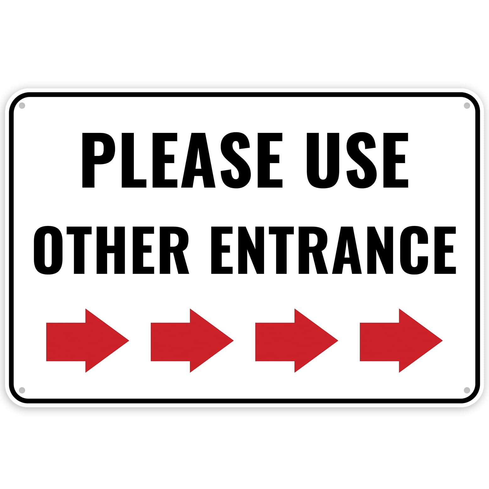 1 PCS Please Use Other Door Sign Right Arrow 12×8 Inches Aluminum Entrance