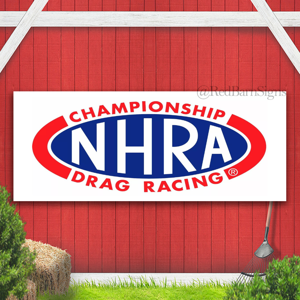 NHRA CHAMPIONSHIP DRAG RACING Indoor Outdoor Banner Sign with grommets