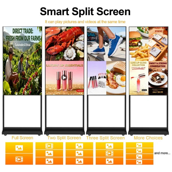 32&Prime; 2K Ultra HD Digital Signage 700nits Floor Standing Commercial Screen