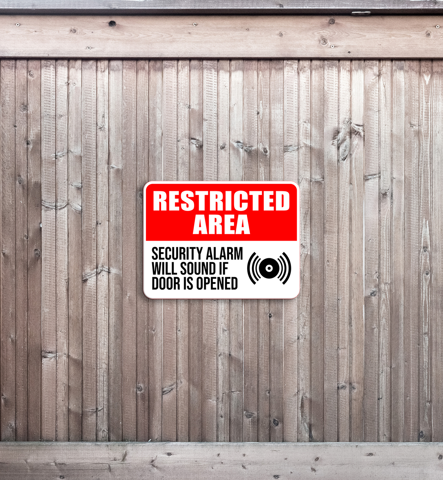 Classic Framed Plus Restricted Area Security Alarm Will Sound If Door Is Opened