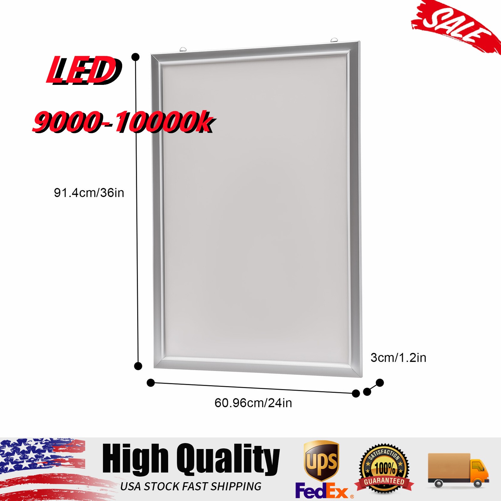24&Prime;x36&Prime; LED Backlit Poster Frame Art Picture Light Box Advertising Display Frame