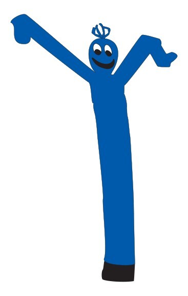Car Dealer 18 Foot Tall Inflatable Blow Up Air Tube Smile Man Slogan Replacement