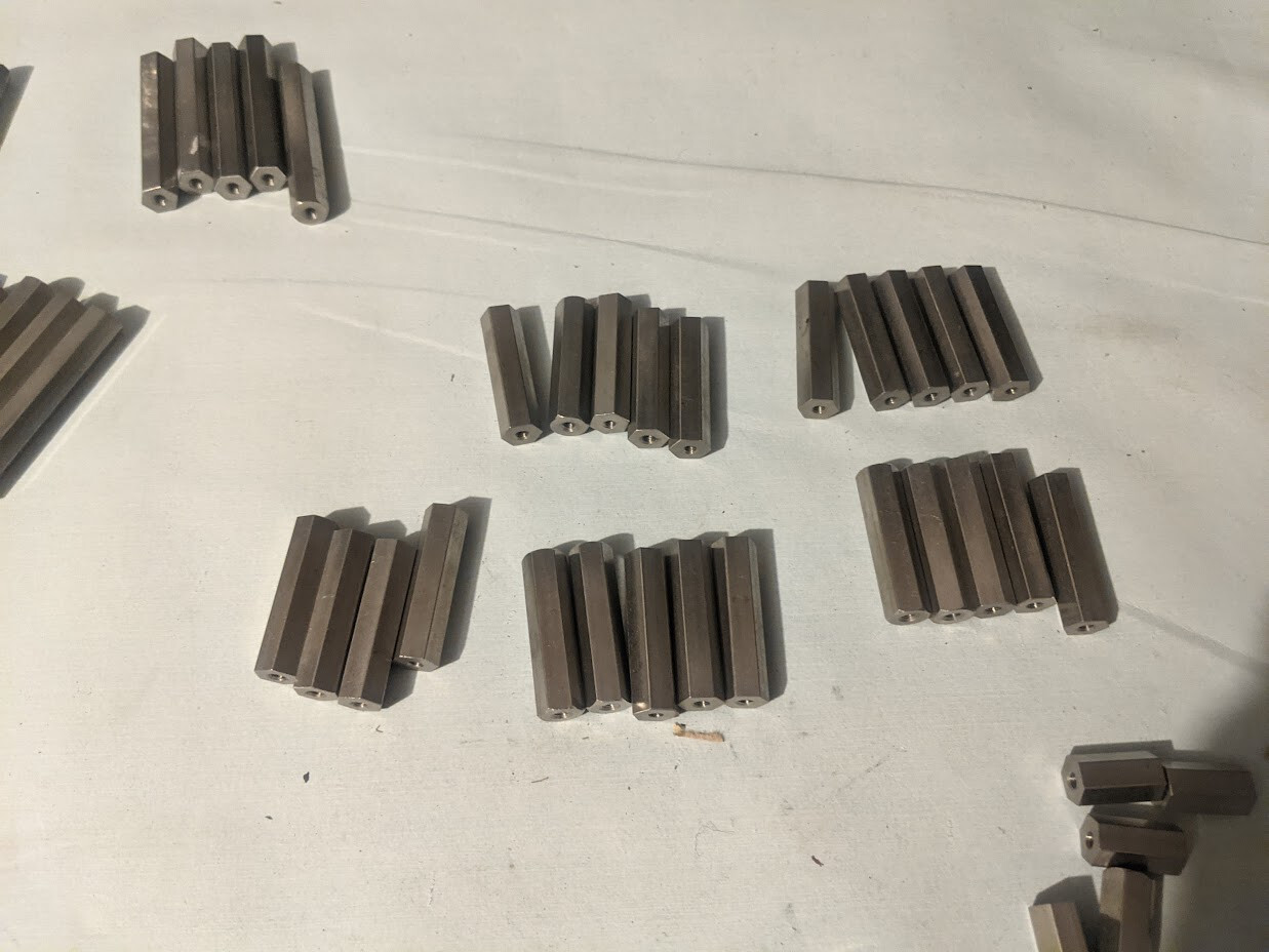Aluminum Stand Offs package of 99 pieces Assorted lengths 3/4&Prime; to 3 1/4&Prime; length