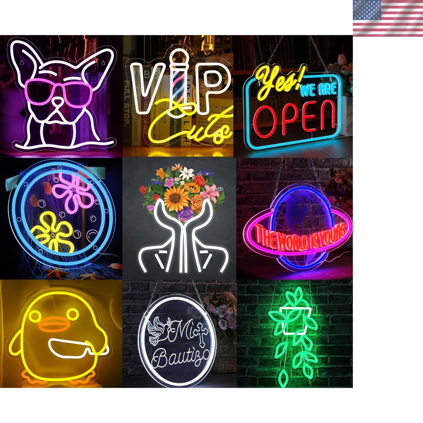Dynamic Mix Color Open Sign 16×10 – Perfect for Florists, Coffee Shops, and More