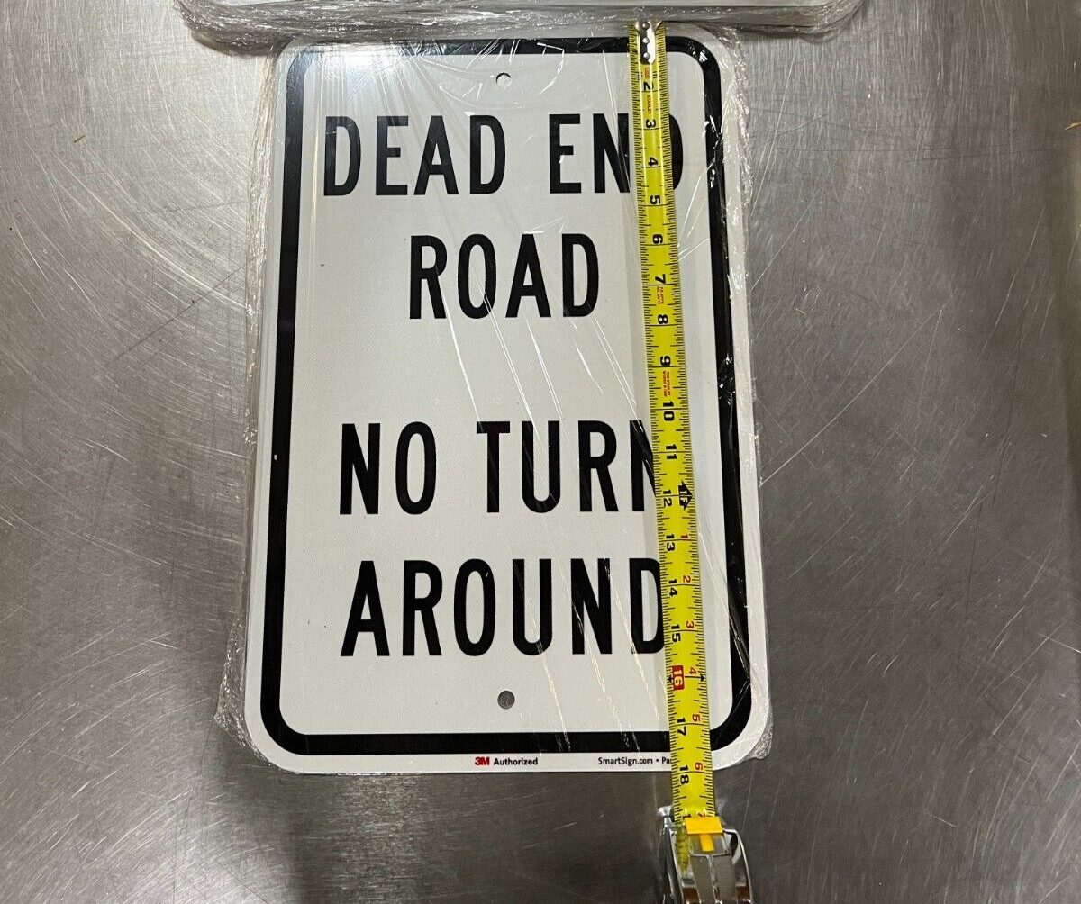 (5) Dead End No Turn Around Sign Home Street 12&Prime;x 18&Prime; Aluminum Metal Sign (1P66)
