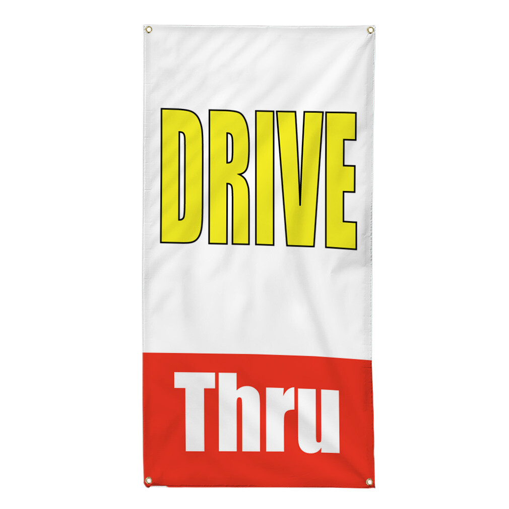 Vertical Vinyl Banner Multiple Sizes Drive thru Promotion Business B Business