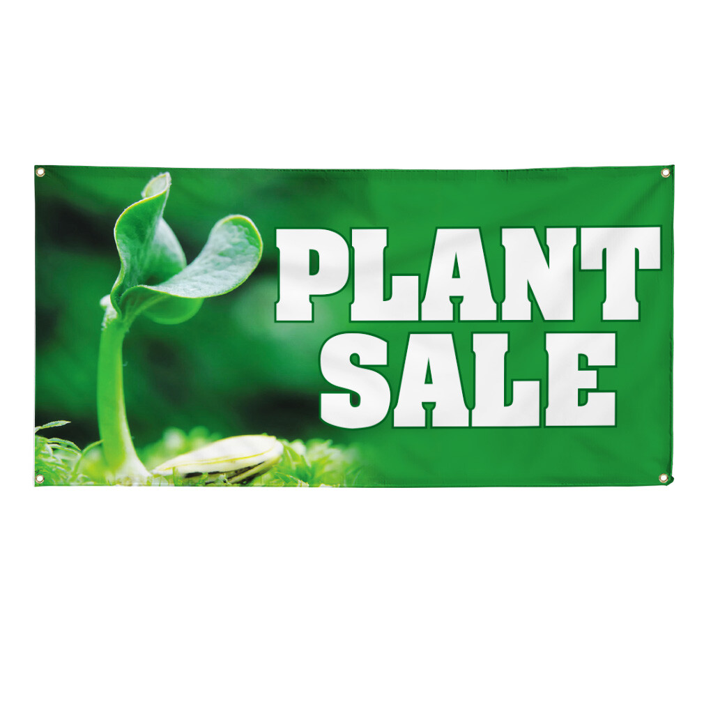 Vinyl Banner Multiple Sizes Plant Sale Business B Business Outdoor