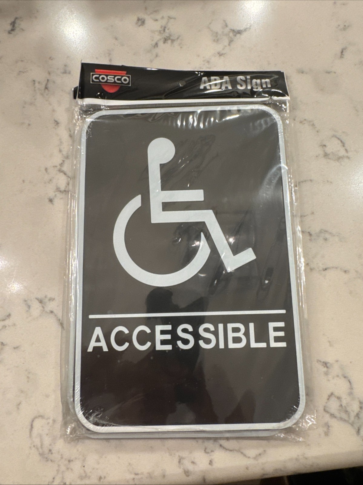 ADA Restroom Sign 9×6 Braille Cosco (Lot of 3)