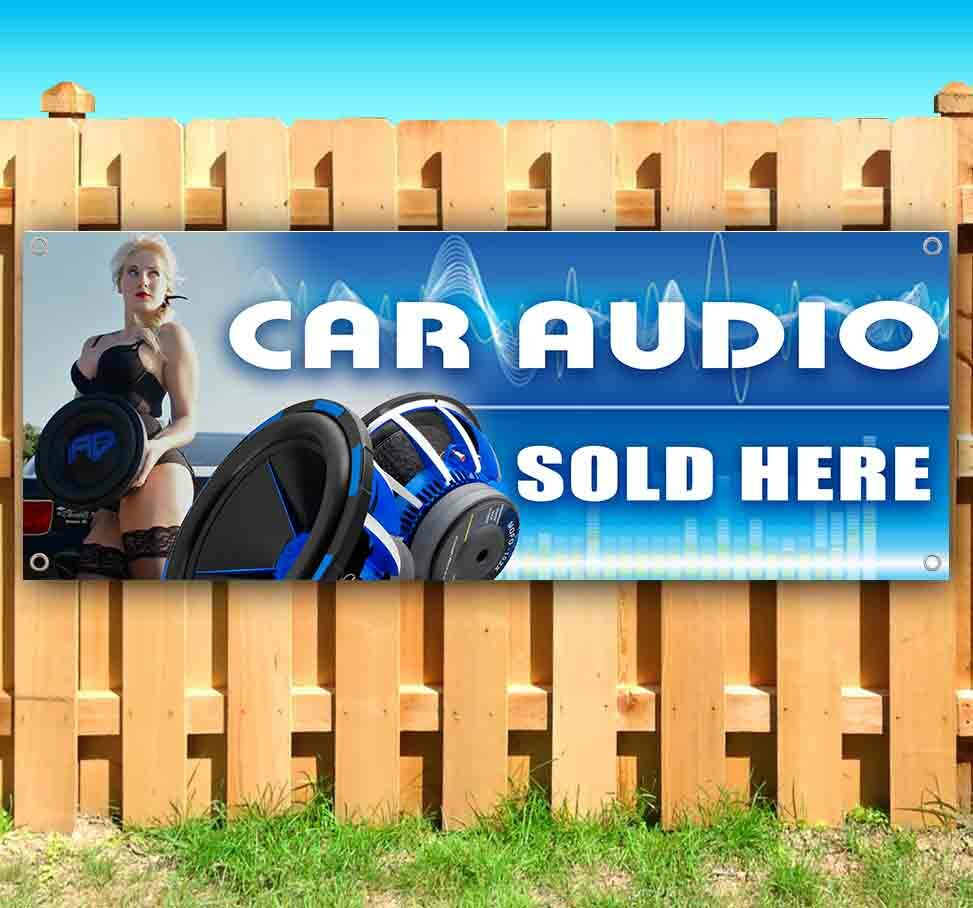 CAR AUDIO Advertising Vinyl Banner Flag Sign Many Sizes SPEAKERS SYSTEMS