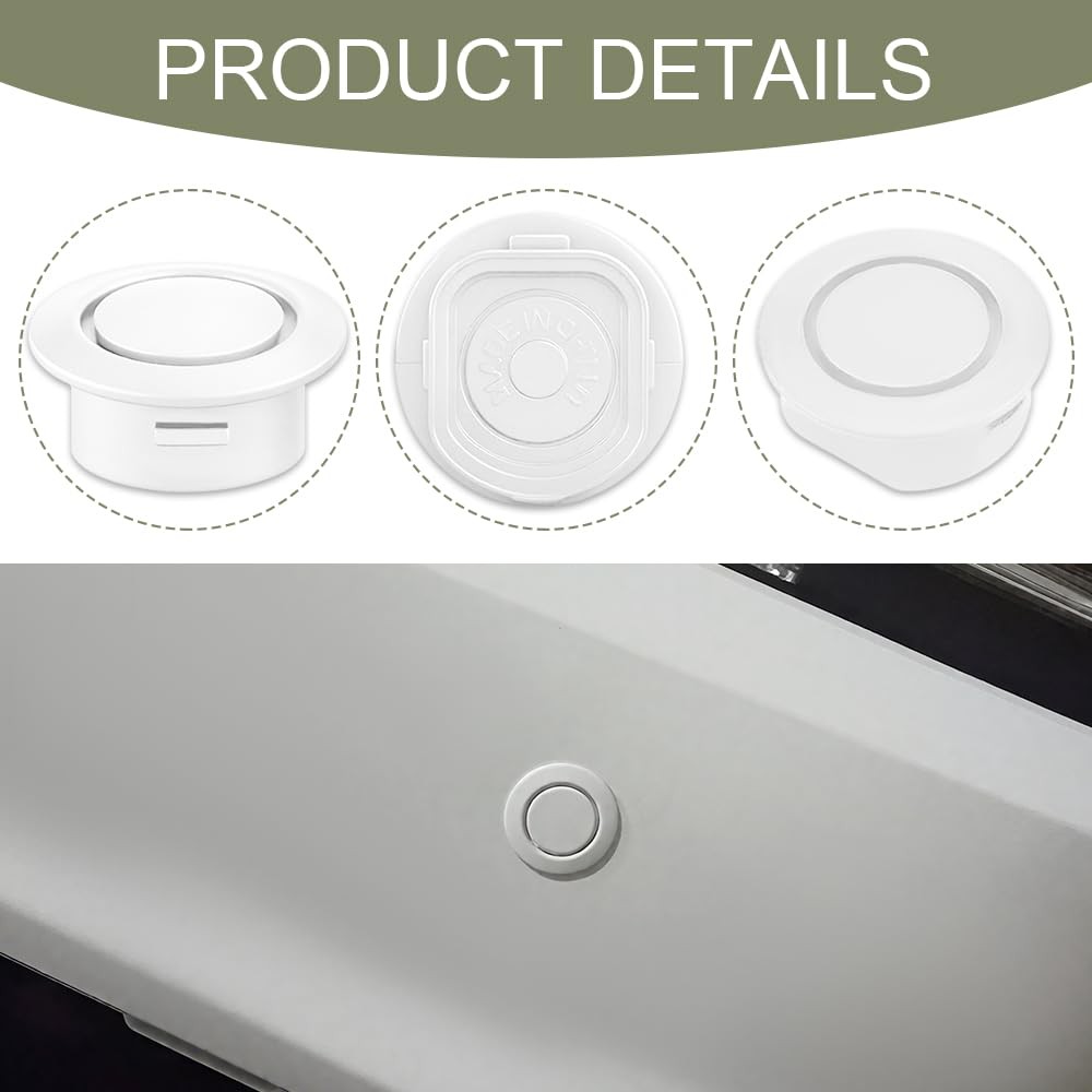 Surosha 10PCS Car Rear Bumper Plug for Radar 1.19*0.46*0.87 inches, White