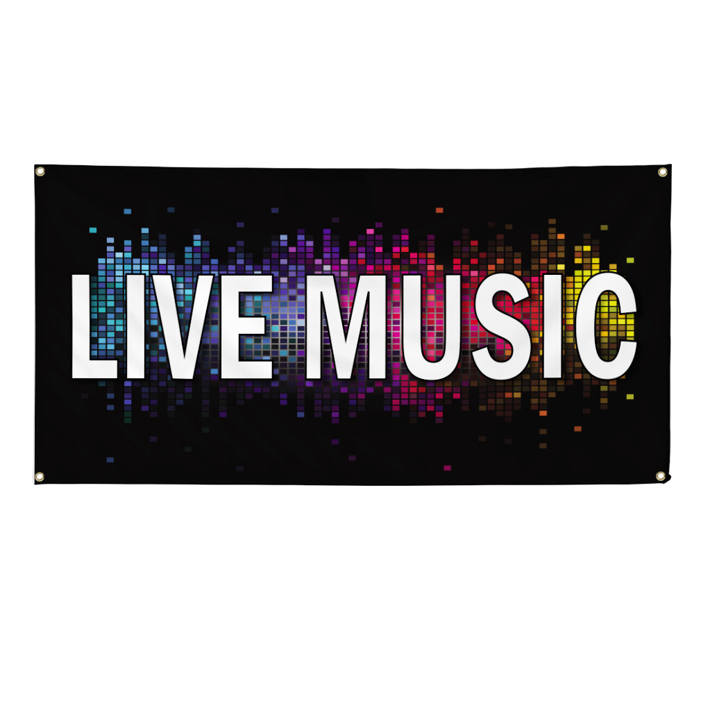 Vinyl Banner Multiple Sizes Live Music Business Business Concerts Outdoor