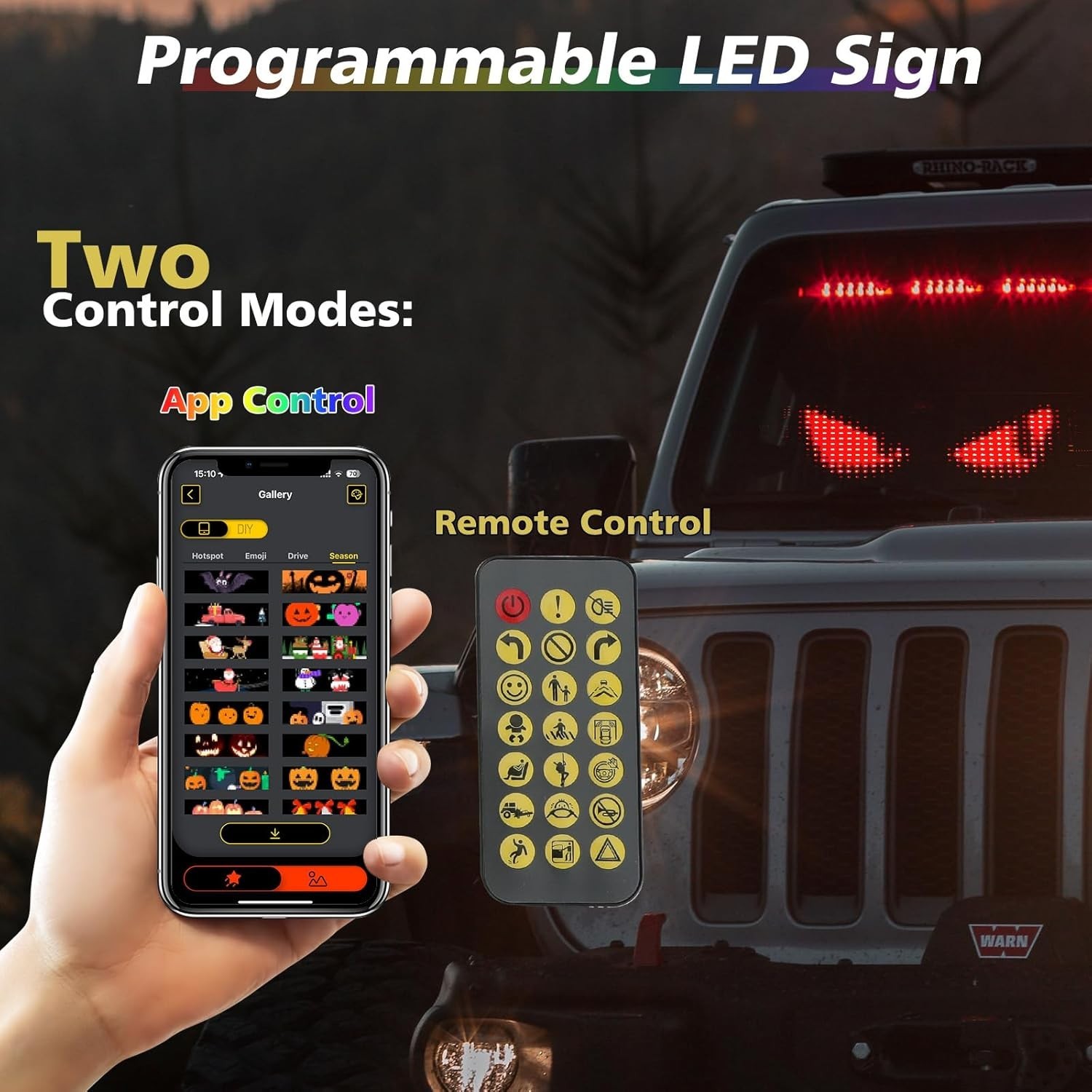 Flexible 23x5in Digital LED Display for Cars – DIY Text & Animation Features