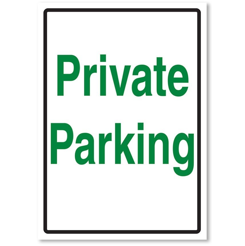 Private Parking Sign – 14&Prime;x10&Prime; ABS Plastic – Durable, Indoor/Outdoor Use