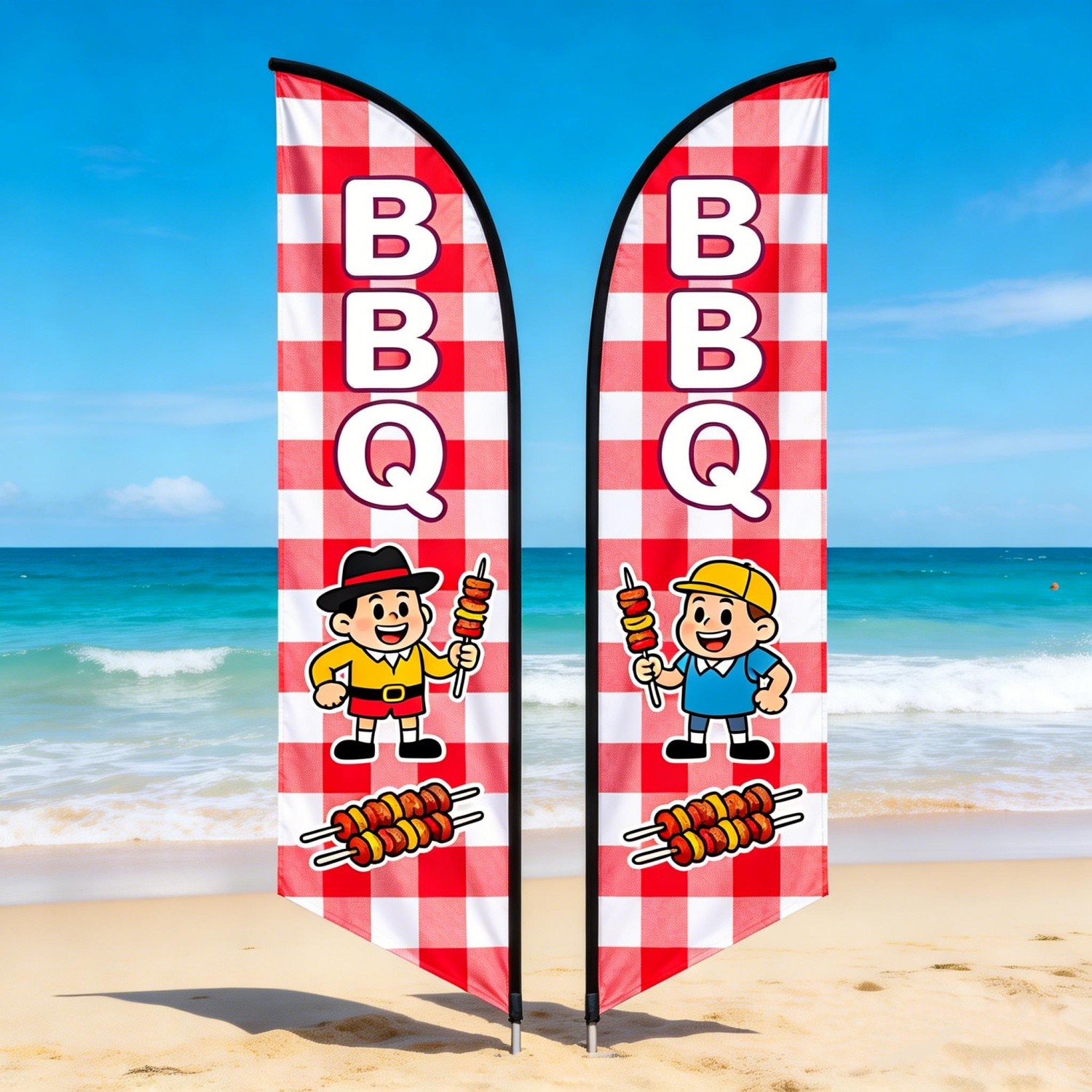 Custom Advertising Feather Flag Personalized Logo Text Sign for Outside Business