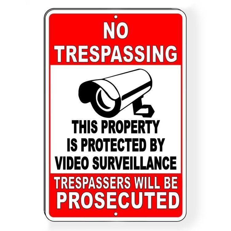Property Protected By Video Surveillance Warning Security Metal Sign S24