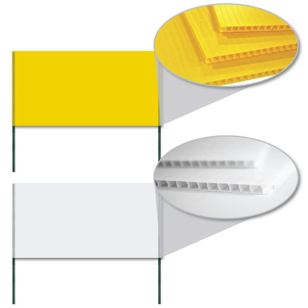 24&Prime;x48&Prime; Blank Corrugated Yard Signs, 4mm Corrugated Plastic, Waterproof
