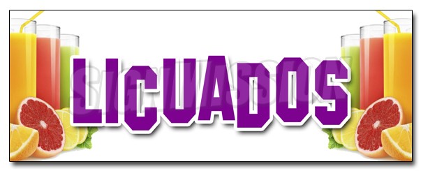 LICUADOS DECAL sticker smoothie fruit blended beverage latin cold ice