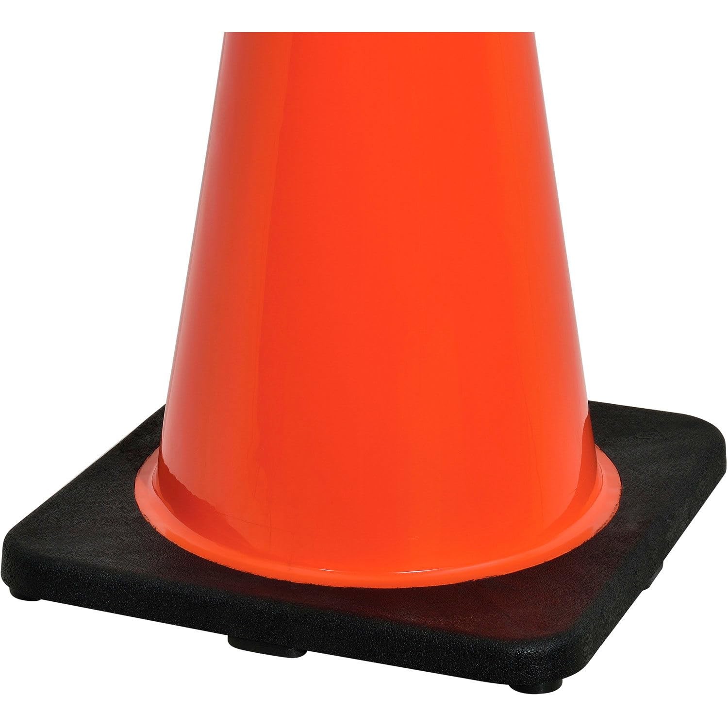 Global Industrial 28&Prime; Non-Reflective 14&Prime;L x 14&Prime;W x 28&Prime;H, Orange, Black Base