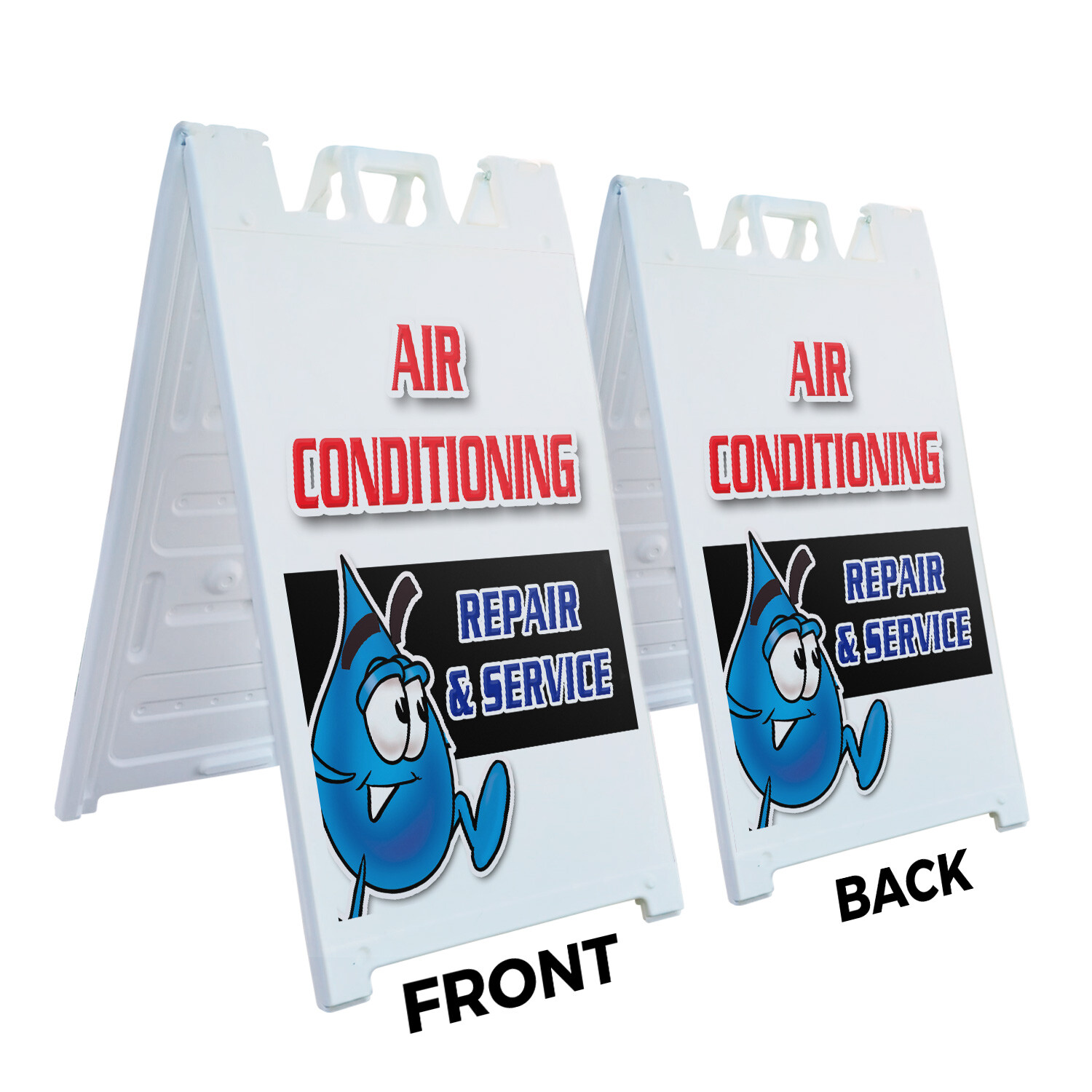 A-frame Sidewalk Air Conditioning Repair & Service 24&Prime; x 36&Prime; Double Sided A-Fram