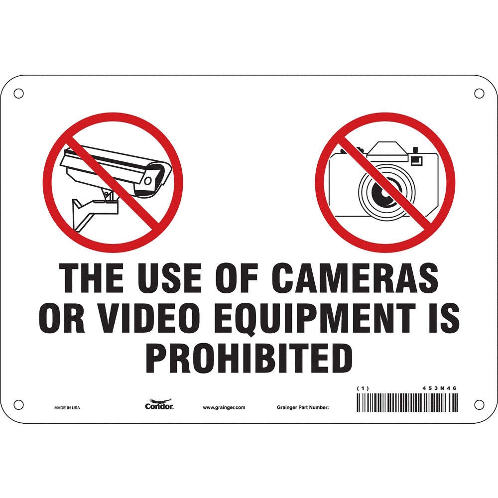 CONDOR 453N46 Safety Sign,7 in x 10 in,Polyethylene 453N46