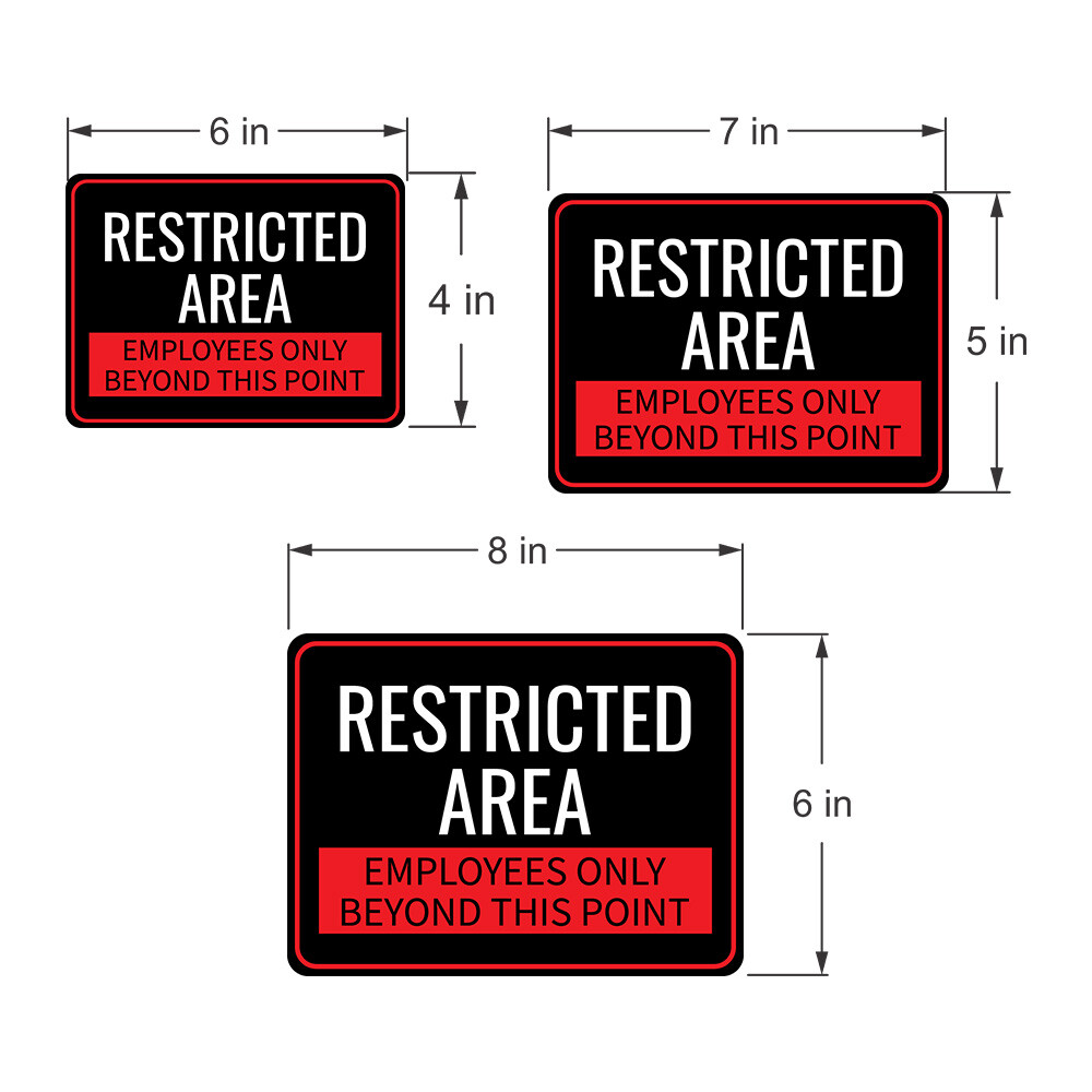 Classic Framed Plus Restricted Area – Employees Only Beyond This Point Sign