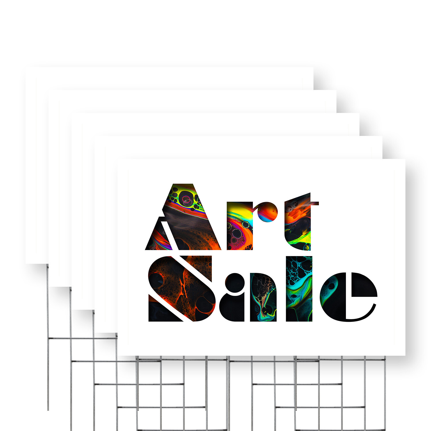Art Sale Yard Sign Creative Promotions, Exhibits, Gallery Events