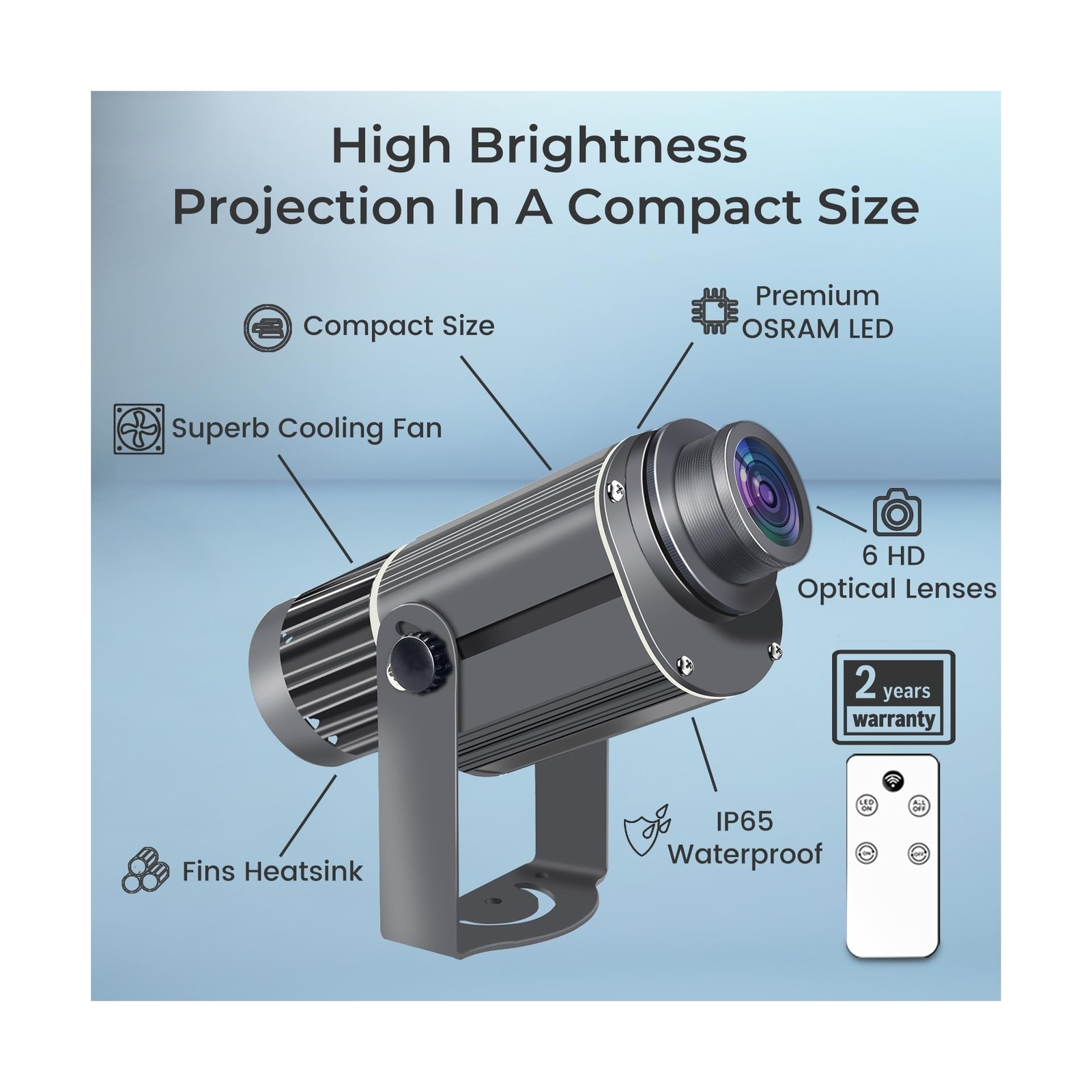 85W Logo GOBO Projector for Business, Rotational IP65 Waterproof Outdoor LED …