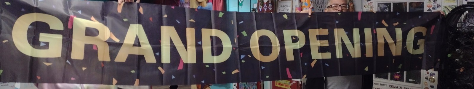 18 Inche x 10 ft GRAND OPENING Banner Sign Store Sale Retail Fabric