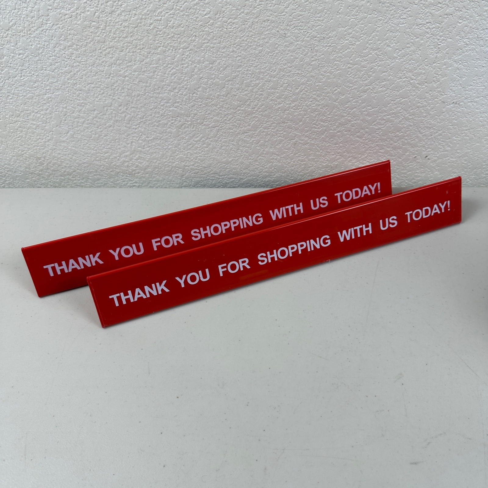 2 Pcs Checkout Lane Divider Sign Double Side Printed Thank You For Shopping With