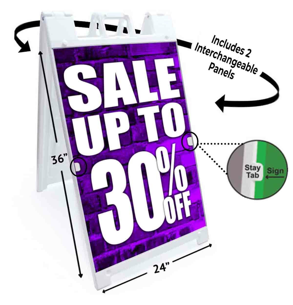 SALE UP TO 30% OFF Signicade 24×36 Aframe Sidewalk Sign Banner Decal DISCOUNT