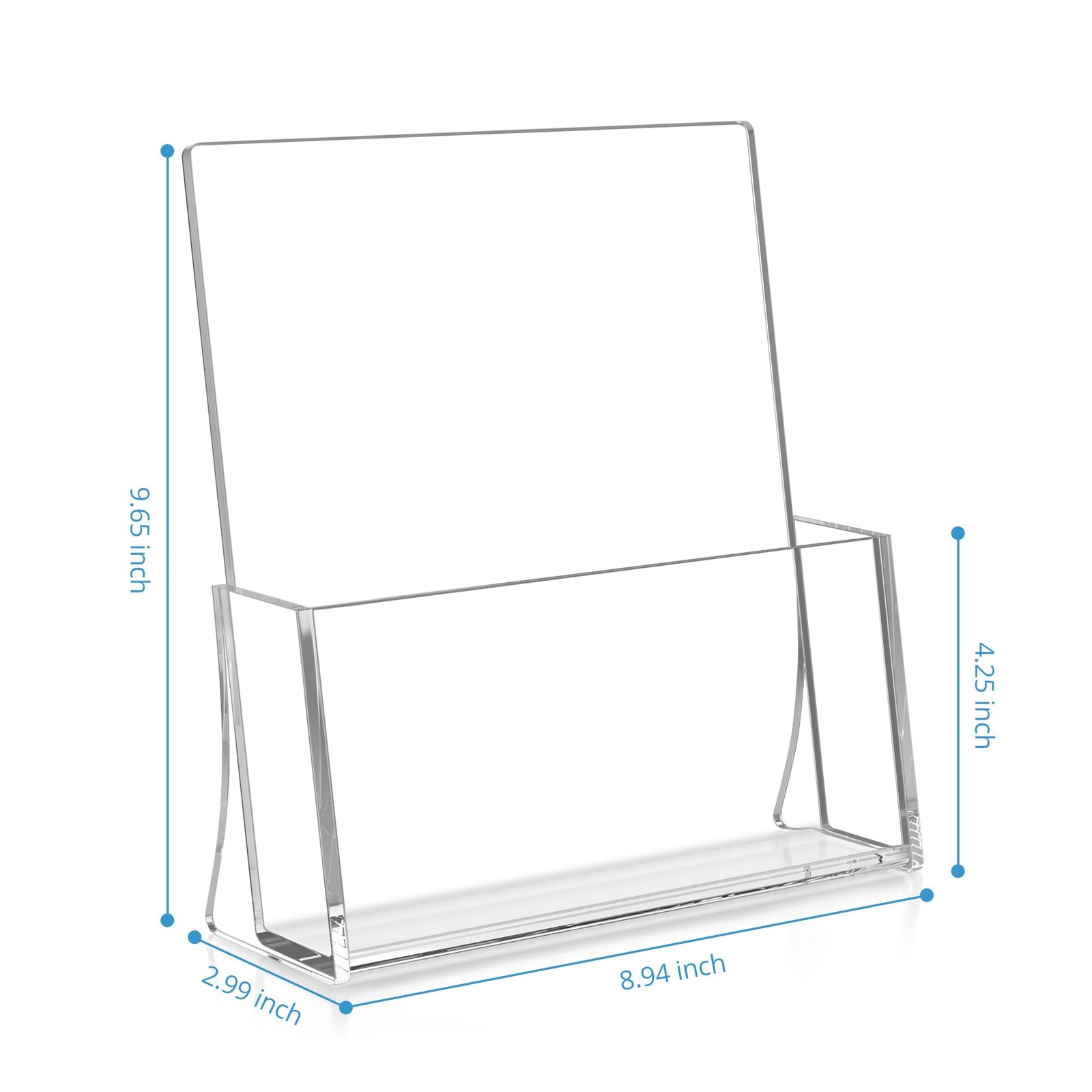zavekia 2 Pack Acrylic Brochure Holder, 8.5 x 11 inches Clear clear