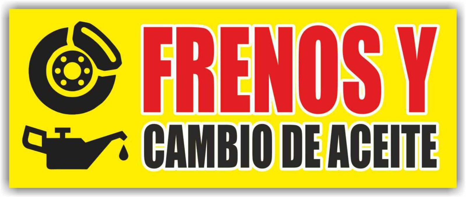 FRENOS Y CAMBIO DE ACEITE Advertising Banner Vinyl Mesh Sign brakes oil change