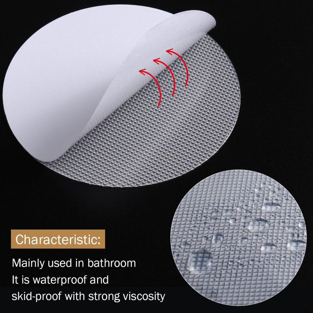 20 Pcs Transparent PEVA Anti Slip Discs 10 cm Tape for Bath Shower Safety