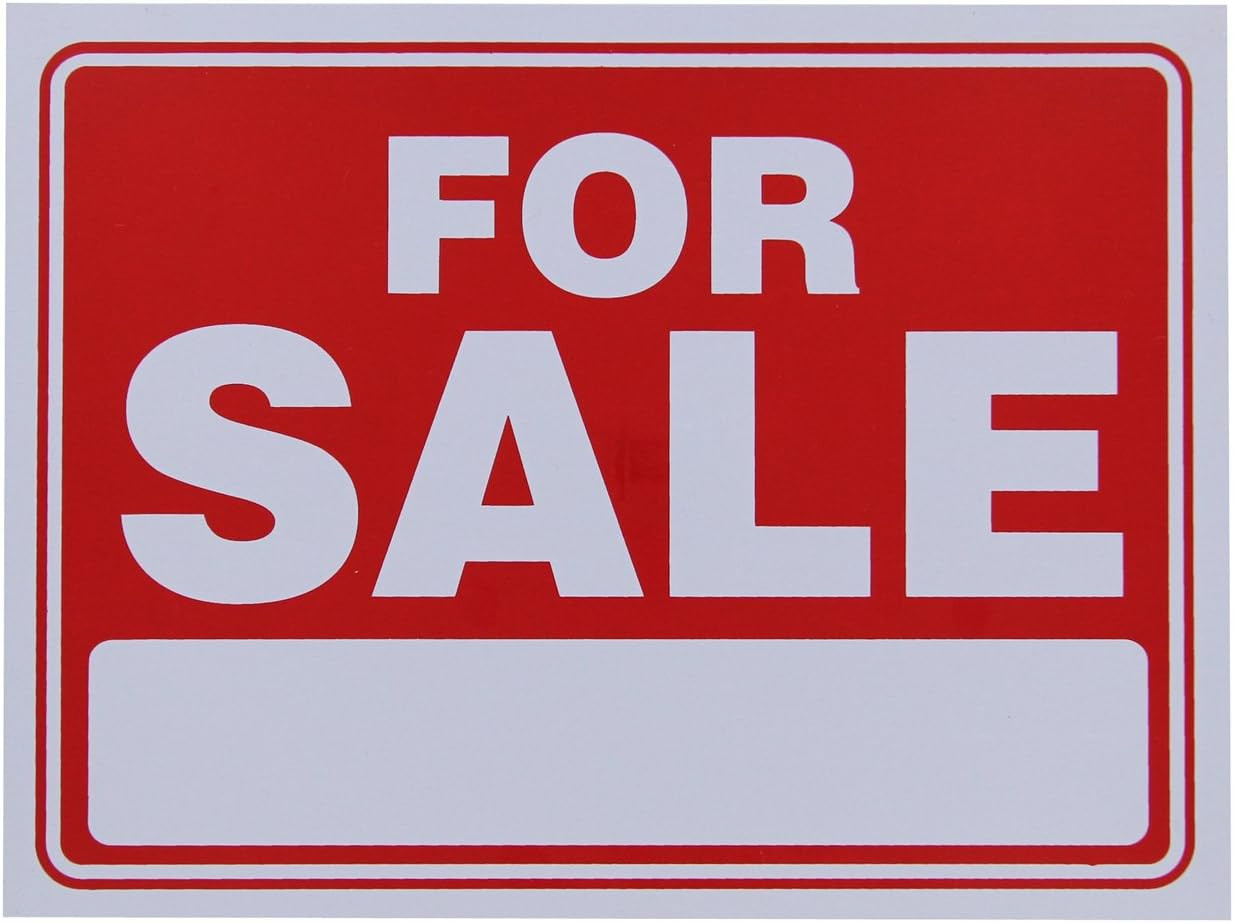 for Sale Sign 9 x 12 Inch – 4 Pack
