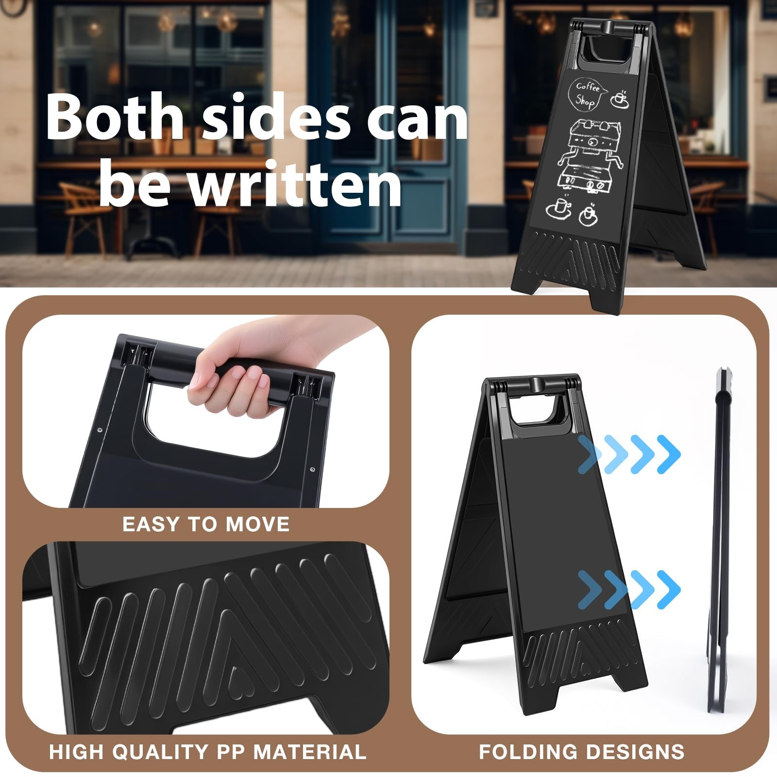 Colingmill 4 Pack A Frame Sandwich Board Sign Dry Erase Surface 24 X 12 Inch