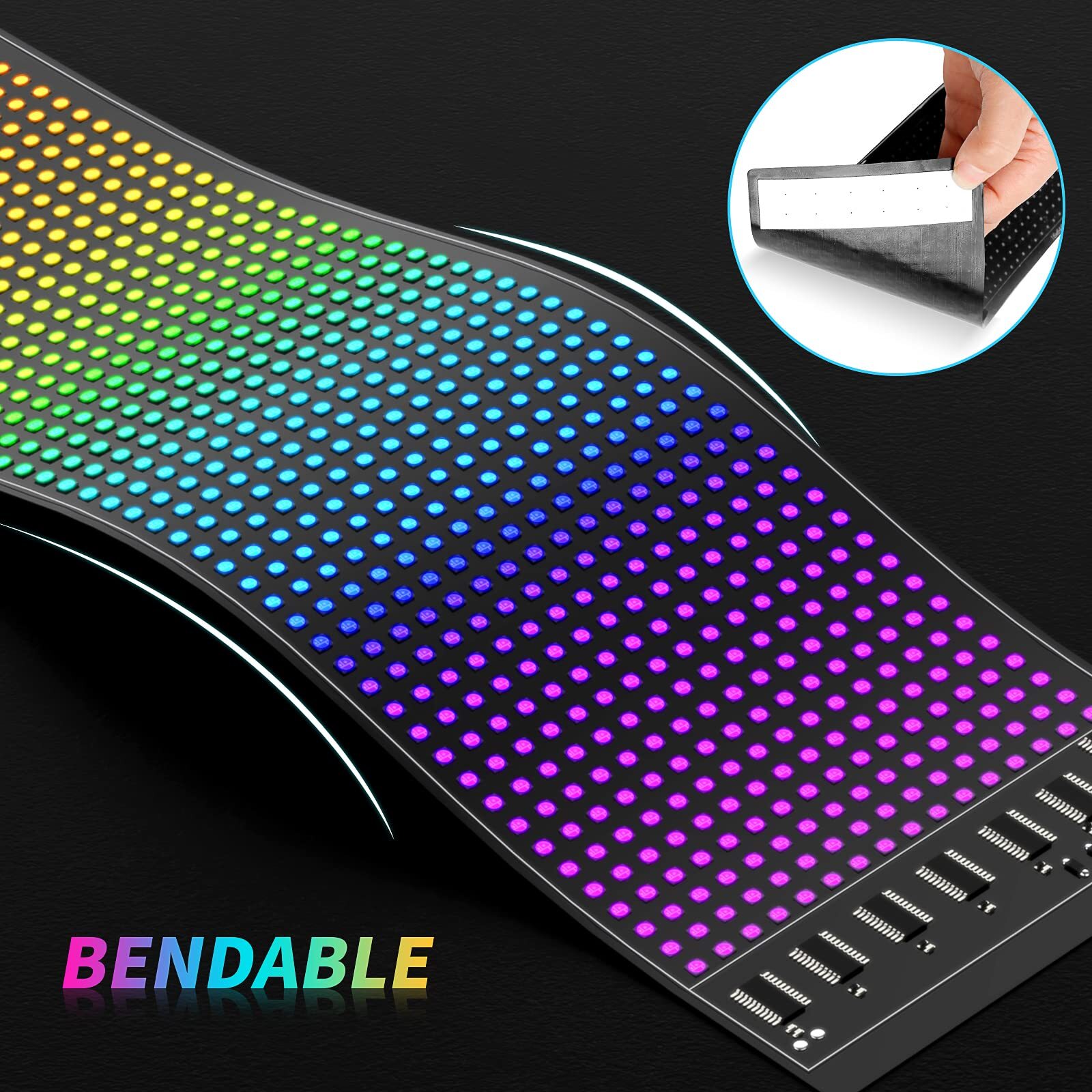 Programmable Scrolling LED Sign Flexible Bluetooth App Control for Advertising