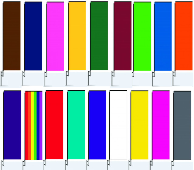 12ft Solid Color Boomer Rectangle Banner Flag Business Advertisement Sale Event