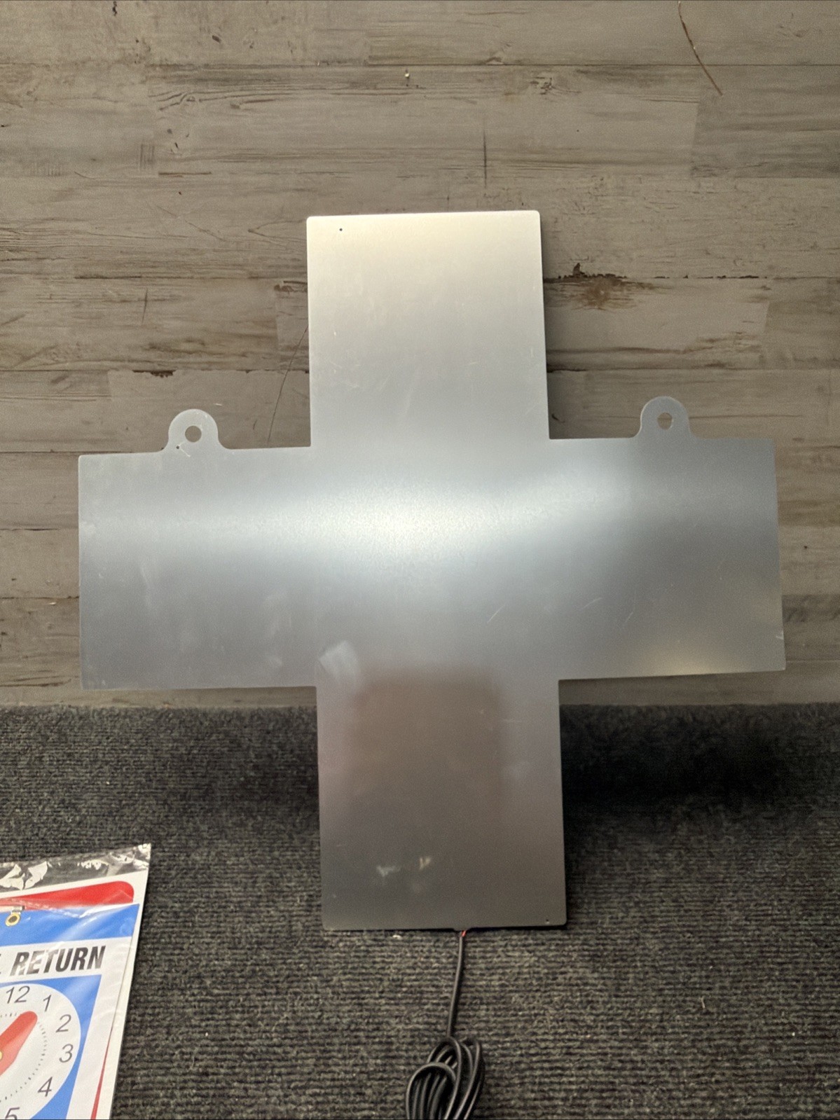 LED Illuminated Open Sign Green Red Cross Business Storefront (NO CONTROLLER)