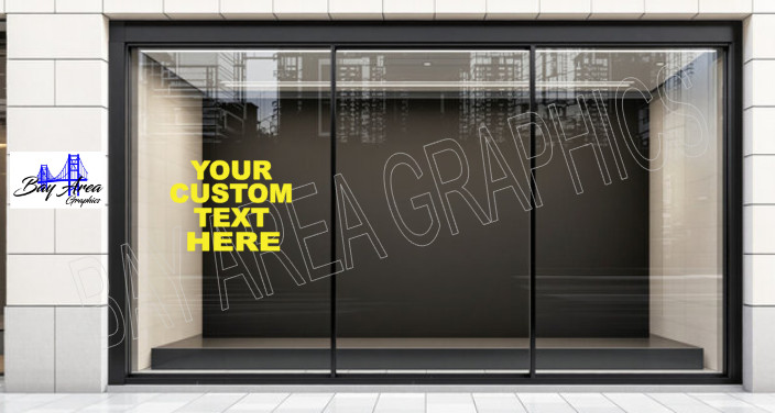 Custom Vinyl Lettering Storefront Window Decal Business Name Sign Sticker